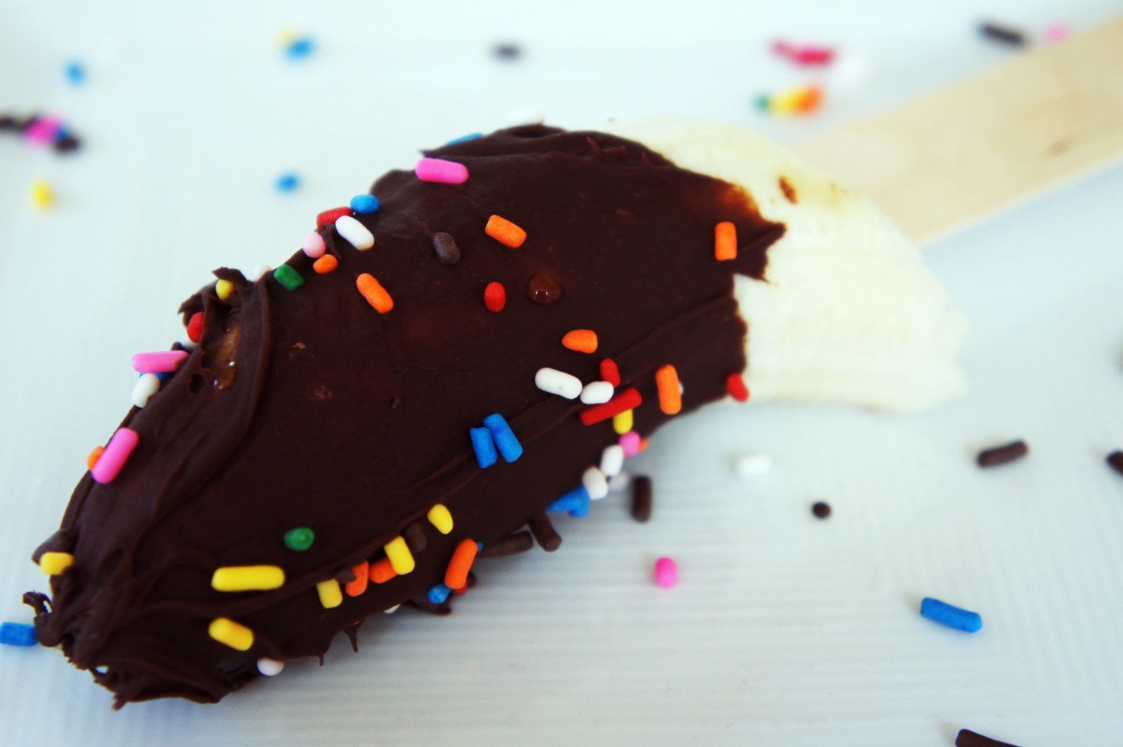 Chocolate Covered Frozen Bananas